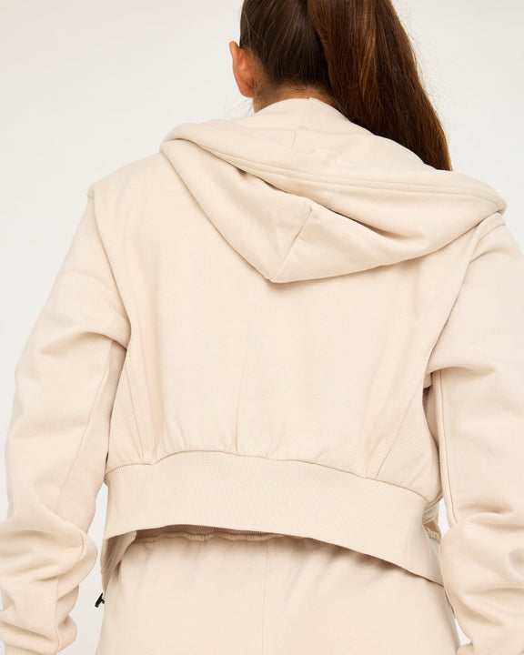 Core Classic Cropped Hoodie med dragkedja - hover image