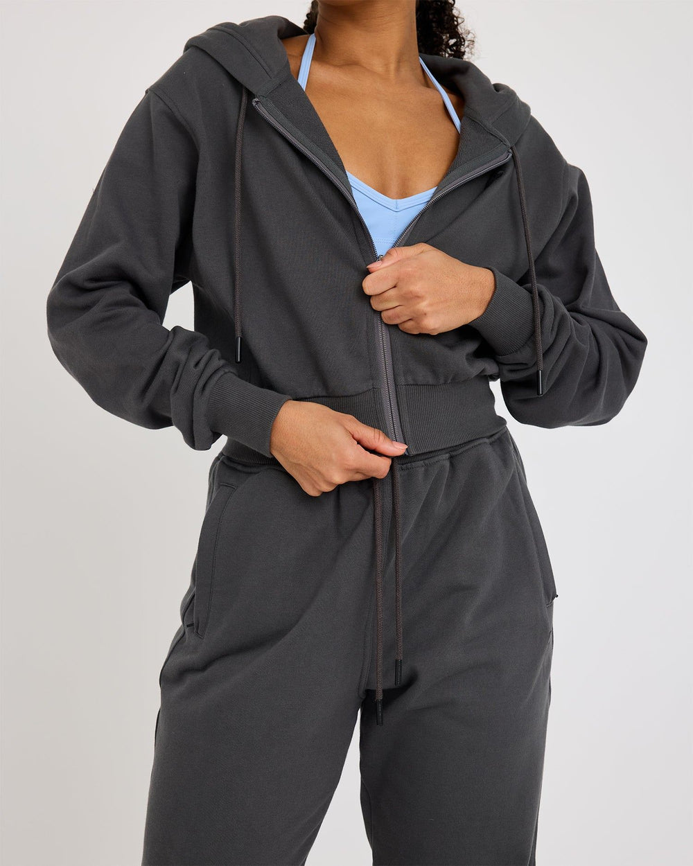 Core Klassieke Cropped Zip Hoodie