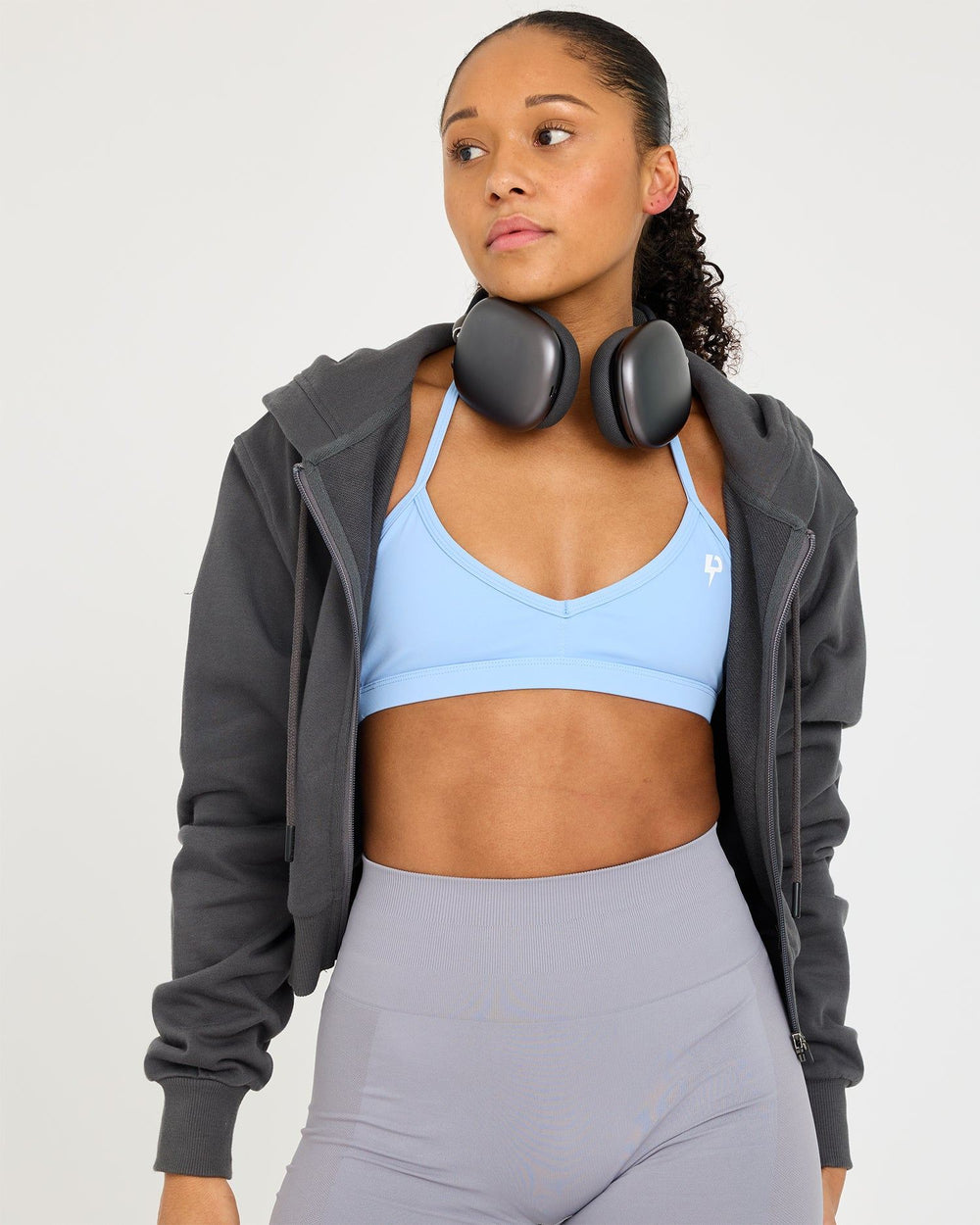 Core Klassieke Cropped Zip Hoodie