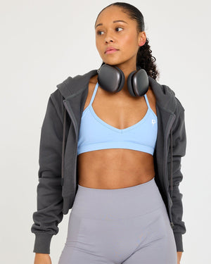 Core Klassieke Cropped Zip Hoodie