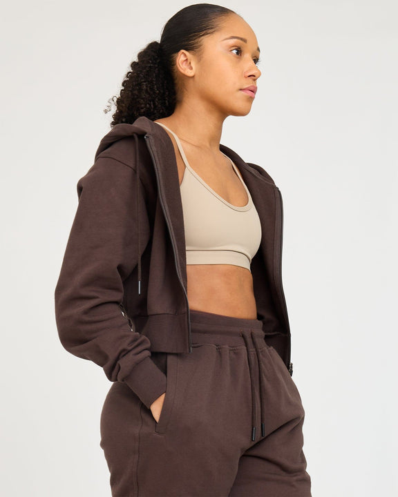 Core Classic Cropped Zip Hoodie - hover image