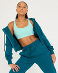 Sudadera con cremallera Core Classic Cropped
