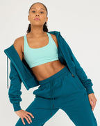 Sudadera con cremallera Core Classic Cropped