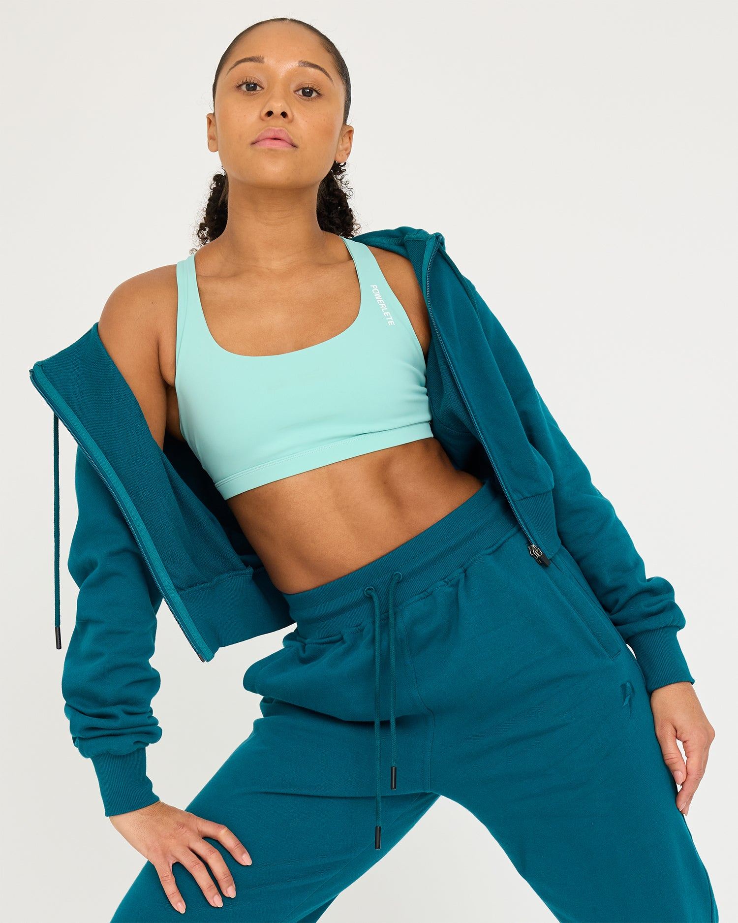 Sudadera con cremallera Core Classic Cropped